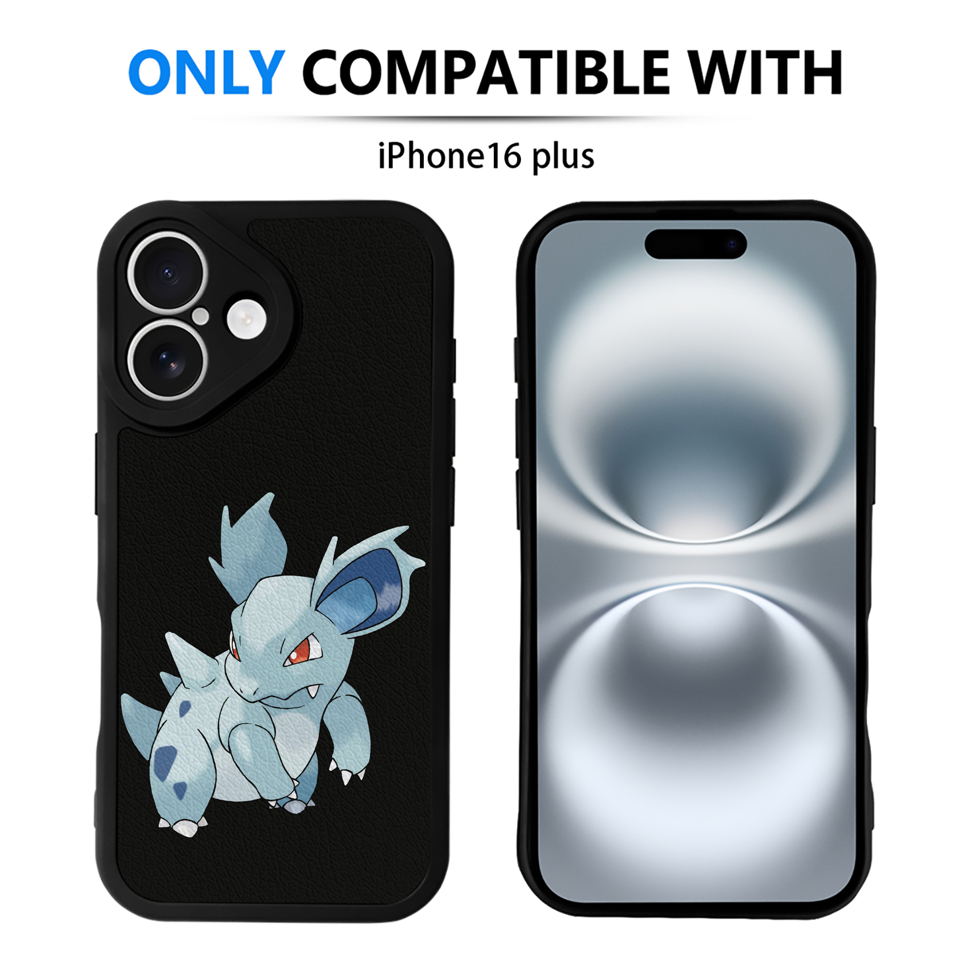 （画像用） ポケットモンスター Pokémon 【iPhone 16シリーズ対応】シリコンスマホケース（レザー調） 材質：シリコン